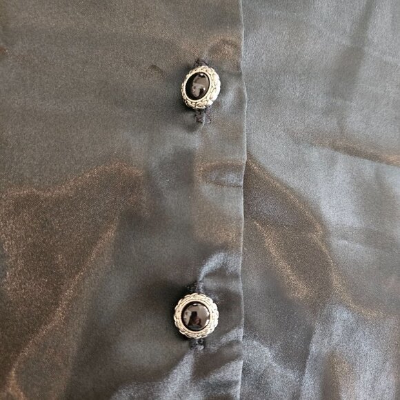 Accessory Institute Vintage Vest Like Scarf Shawl Button Wrap 52" x 9" - Picture 3 of 9